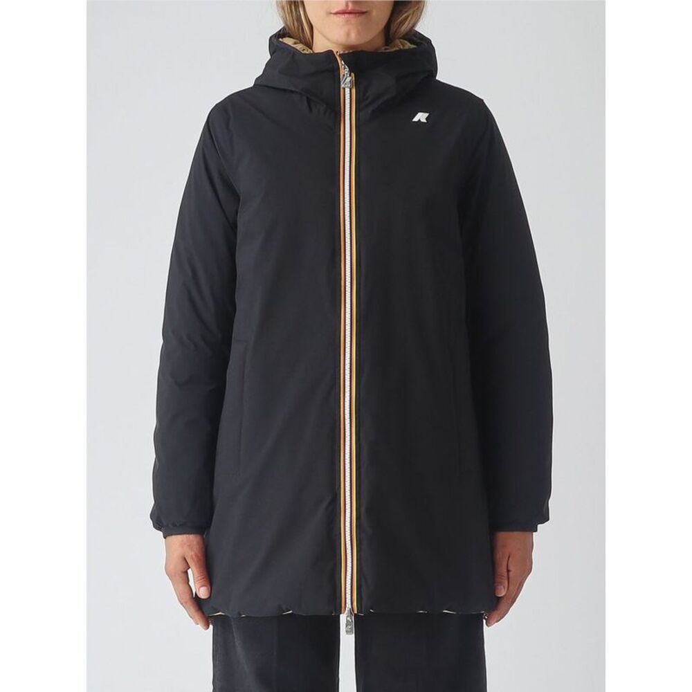 K-Way Women Denise Reversible And Padded Knee-Length Parka K-Way With Hood